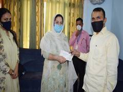 
      
      J-K: Principal Secretary to LG hands over cheque of Rs 25...
      
      