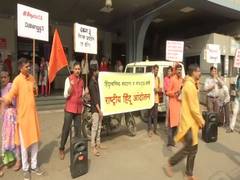 
      
      Mumbai: Hindu Janajagurti Samiti stages protest against...
      
      