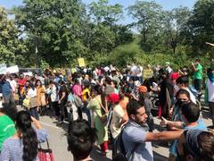 
      
      People protest felling of 10,000 trees for Dehradun airport...
      
      