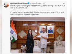 
      
      Designer Sanjukta Dutta donates for flood victims
      
      