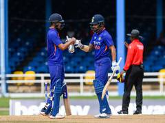 
      
      India hit 225/3 in 36 overs against WI in rain-hit inning
      
      