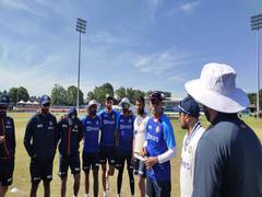 
      
      Head coach Rahul Dravid joins Team India in Leicester
      
      