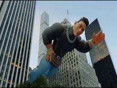 
      
      Dwayne Johnson reacts to his Macy's Thanksgiving parade balloon
      
      
