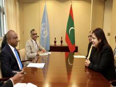 
      
      Union Minister Meenakshi Lekhi meets 76th UNGA...
      
      
