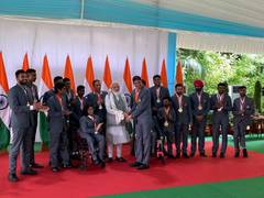 
      
      PM Narendra Modi hosts Indian paralympic contingent at his...
      
      