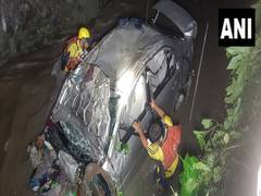 
      
      Car with two passengers falls into drain following heavy...
      
      