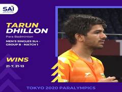 
      
      Tokyo Paralympics: India's Tarun Dhillon beats Thailand's...
      
      