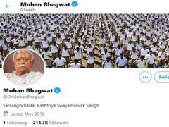 
      
      Twitter restores blue verification tick of RSS chief Mohan...
      
      