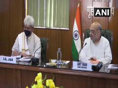 
      
      J-K LG Manoj Sinha meets Amit Shah in Delhi
      
      