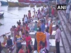 
      
      Devotees take holy dip in river Ganga on Ganga Dussehra
      
      
