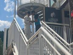 
      
      WTC final, Reserve Day: Watling keeping wickets with...
      
      