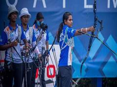 
      
      India women's recurve team win gold at World Cup
      
      