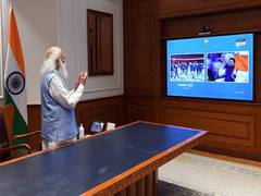 
      
      Tokyo Olympics: PM Modi catches glimpses of Opening Ceremony,...
      
      