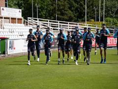 
      
      Ind vs Eng: Visitors begin training in Durham for warm-up...
      
      