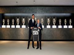 
      
      Goalkeeper Thibaut Courtois signs new five year contract with...
      
      