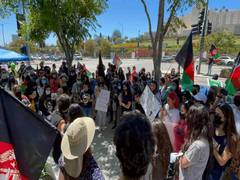 
      
      Afghan women in Los Angeles hold protest against Taliban's...
      
      