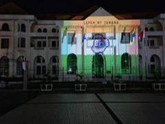 
      
      Madagascar's Town Hall lits up in shades of Indian flag for...
      
      