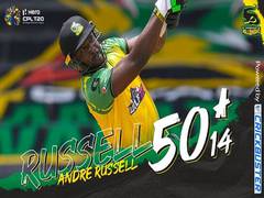 
      
      CPL 2021: Russell fires fifty in 14 balls as Jamaica...
      
      
