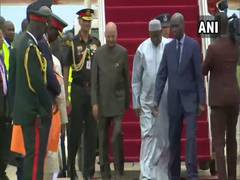 
      
      President Kovind arrives in Gambia
      
      