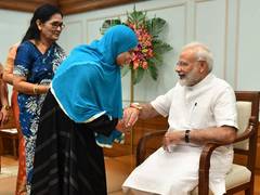 
      
      Triple talaq crusader Ishrat Jahan ties rakhi to PM Modi
      
      