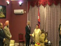 
      
      Jaishankar meets Nepal President
      
      