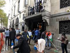 
      
      British Indians to clean 'mess created by violent protesters'...
      
      