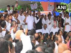 
      
      DK Shivakumar arrest: Congress workers protest in Karnataka, Delhi
      
      