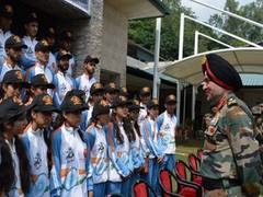 
      
      Northern Army Commander interacts with J-K students
      
      