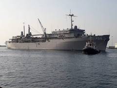 
      
      US Navy submarine support ship arrives in Visakhapatnam on a...
      
      