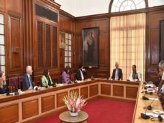 
      
      Muraleedharan meets New Zealand parliamentarians delegation,...
      
      