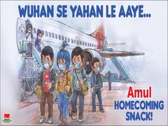 
    Amul's new doodle on homecoming of Indians from Coronavirus hit Wuhan
    