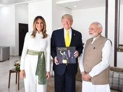 
    The belt on Melania Trump's chic jumpsuit has an Indian bond
    
