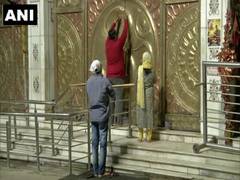 
      
      Few devotees offer prayers from outside Jhandewalan Temple on...
      
      