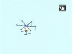 
      
      Drones used to spray antiseptic solution around COVID-19 ward...
      
      