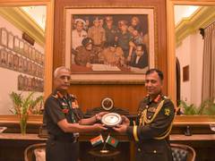 
      
      Gen Naravane meets Bangladesh Army's Quarter Master General
      
      