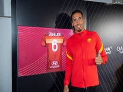 
      
      Massive relief: Chris Smalling after rejoining AS Roma
      
      