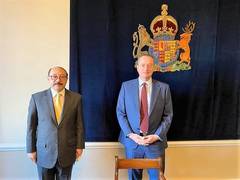 
      
      Foreign Secy Shringla calls on UK acting NSA David Quarrey,...
      
      
