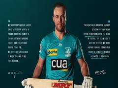 
      
      AB de Villiers pulls out of BBL
      
      