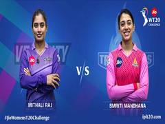 
      
      Women's T20 Challenge: Velocity win toss, opt to bat first...
      
      
