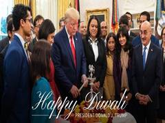 
      
      Donald Trump extends wishes on Diwali
      
      
