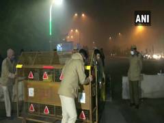 
      
      Protesting farmers open Chilla border for traffic
      
      