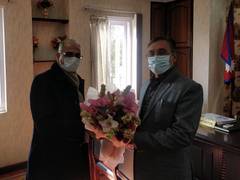 
      
      Indian Ambassador to Nepal congratulated Top Bahadur...
      
      