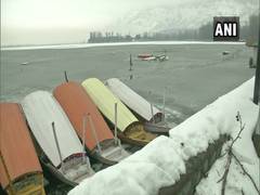 
      
      Dal Lake freezes as mercury plummets in J-K
      
      
