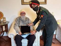 
      
      Veteran who served in all 3 Indian defence services presented...
      
      
