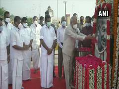 
      
      TN Governor, CM pay floral tributes to Mahatma Gandhi on his...
      
      
