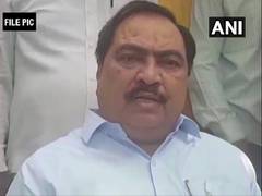 
      
      Eknath Khadse records his statement in phone tapping case
      
      
