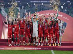 
      
      'Now we have the six-pack': Lewandowski as Bayern Munich...
      
      