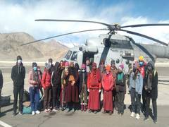 
      
      IAF airlifts students to Leh as academic session recommences
      
      