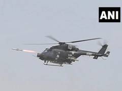 
      
      HELINA anti-tank missiles launched from ALH Dhruv helicopter
      
      