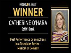 
      
      After Emmy, Catherine O'Hara takes home Golden Globe for...
      
      